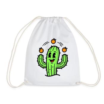 A cactus with real talent - Drawstring Bag - white - Front