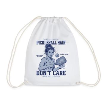 Pickleball-Haare, der sich nicht interessiert, lustiger Gurkenballspieler - Turnbeutel - Weiß - Vorne
