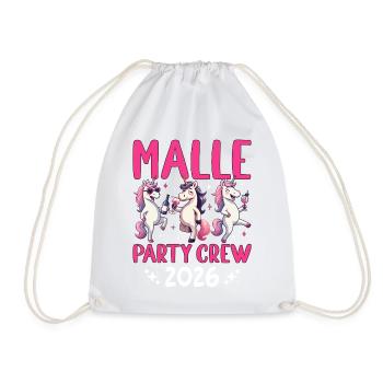 Malle Party Crew 2026 - Drawstring Bag - white - Front