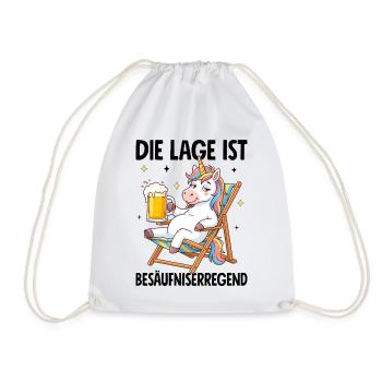 Die Lage Ist Besäufniserregend - Turnbeutel - Weiß - Vorne