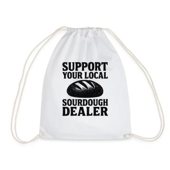 Baking Baker Baker Sourdough Bread Gift Idea - Drawstring Bag - white - Front
