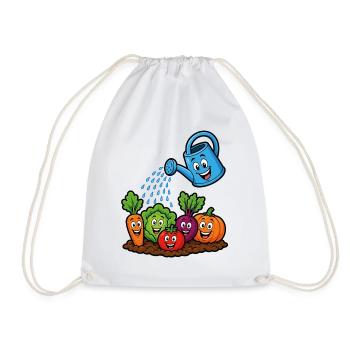Jardin joyeux légumes arrosage kawaii - Sac de sport léger - blanc - Devant