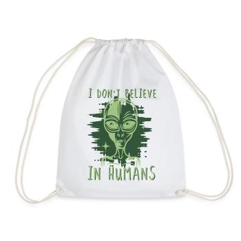 Ne crois pas aux humains Alien - Sac de sport léger - blanc - Devant