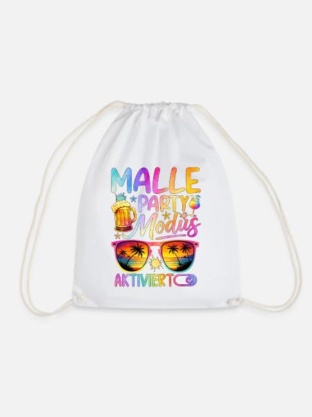 Malle Party Modus Aktiviert - Turnbeutel - Weiß