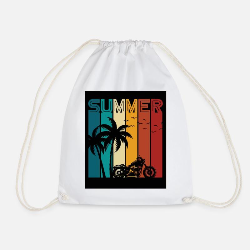 summer - Drawstring Bag - white