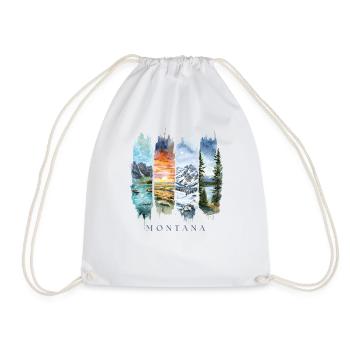 Voyage de vacances dans le Montana – Big Sky Country - Sac de sport léger - blanc - Devant