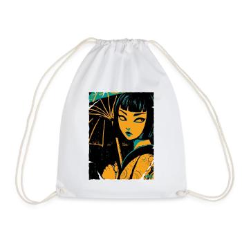 Geisha im Neonlicht - Turnbeutel - Weiß - Vorne
