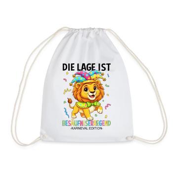 Die Lage Ist Besäufniserregend Karneval Edition - Turnbeutel - Weiß - Vorne