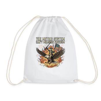 The metric system cannot measure freedom - Drawstring Bag - white - Front