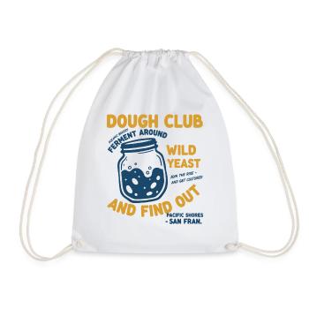 Sourdough Bread Baking Dough Club Wild Yeast - Drawstring Bag - white - Front