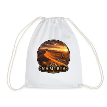 Namibia Wüste Afrika Vintage Landschaft Urlaub - Turnbeutel - Weiß - Vorne