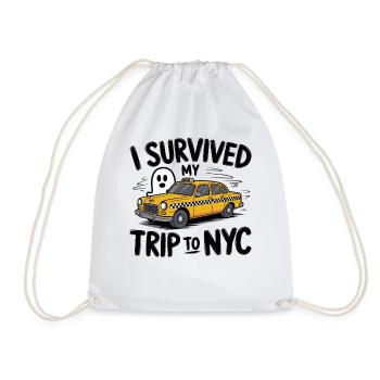 I Survived My Trip To NYC Souvenir Tourists - Drawstring Bag - white - Front