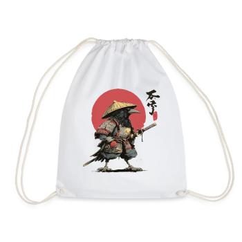 Krähen-Samurai: Roter Sonnenkrieger - Turnbeutel - Weiß - Vorne