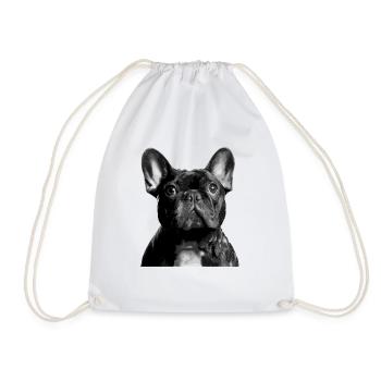Portrait réaliste du bouledogue français - Sac de sport léger - blanc - Devant