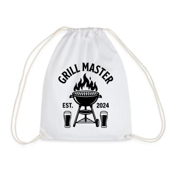 GRILL MASTER EST 2024 Grillmeister - Turnbeutel - Weiß - Vorne