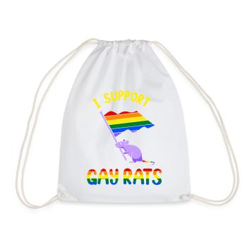 Rat, house rat, rat owner, rat lover - Drawstring Bag - white - Front