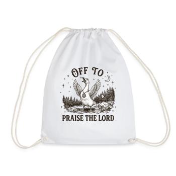 to praise the Lord Christian Gans - Drawstring Bag - white - Front