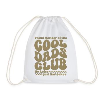 Club des papas cool - Cadeau de la fête des pères des papas - Sac de sport léger - blanc - Devant