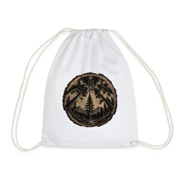 Cercle de la Forêt au Clair de Lune - Sac de sport léger - blanc - Devant