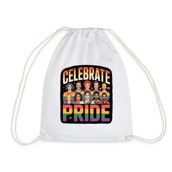 Célébrez la Fierté Arc-en-ciel LGBTQ - Sac de sport léger - blanc - Devant