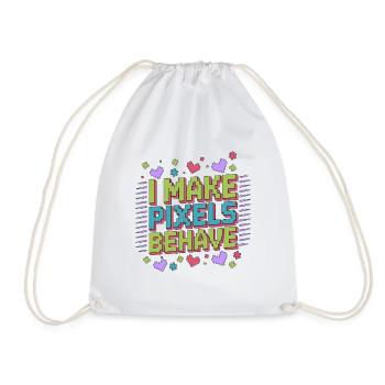 Graphiste Designer I Make Pixels Graphiste - Sac de sport léger - blanc - Devant