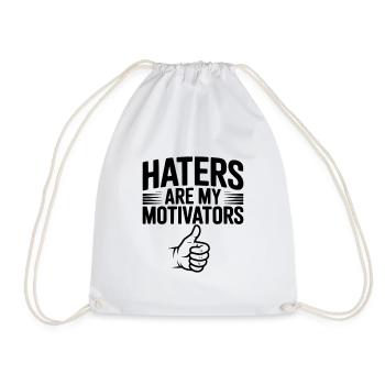 Hater sind meine Motivatoren - Turnbeutel - Weiß - Vorne