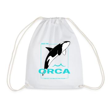 Orca protège les baleines et le design des épaulards marins - Sac de sport léger - blanc - Devant