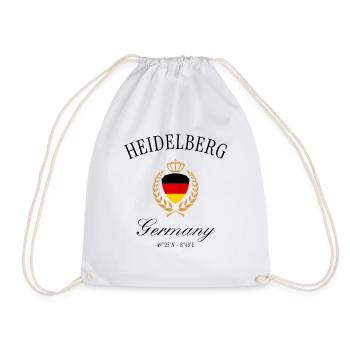 Heidelberg Wappen Krone – Reise Souvenir - Turnbeutel - Weiß - Vorne