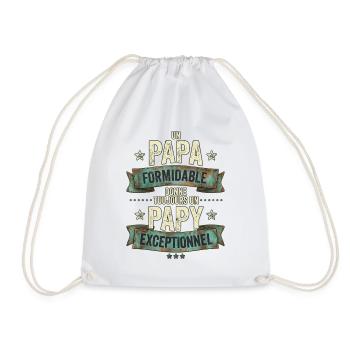 Papa Formidable Papy Exceptionnel Cadeau - Sac de sport léger - blanc - Devant