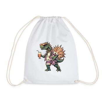 Été de bandes dessinées Dinosaur Stegosaurus - Sac de sport léger - blanc - Devant