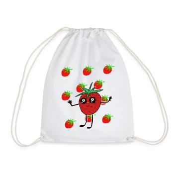 Les enfants Drôle de Fraises Fraises - Sac de sport léger - blanc - Devant