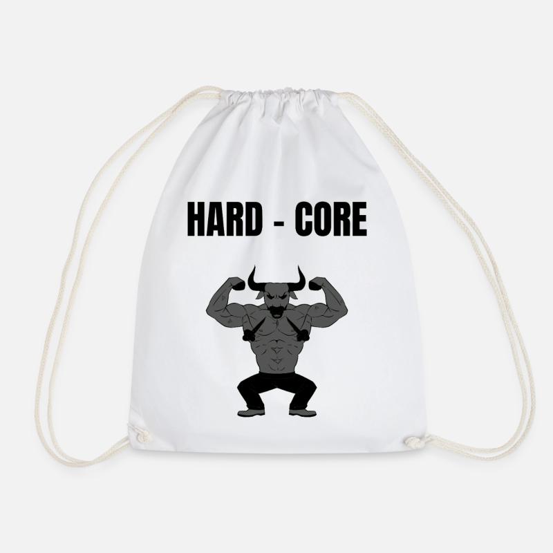 Hard Core Minotaur Power - Drawstring Bag - white