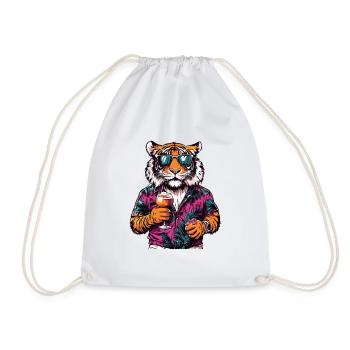 Été de la bande dessinée Tiger - Sac de sport léger - blanc - Devant