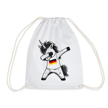 Dabbing Einhorn Deutschland Fan - Turnbeutel - Weiß - Vorne