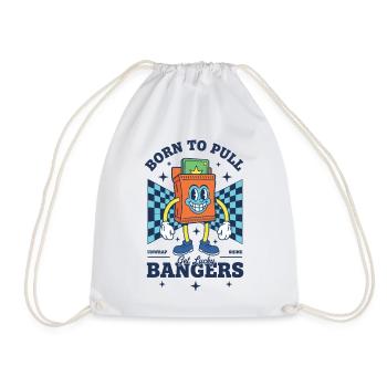 Born To Pull Bangers Get Lucky Trading Card Pack - Drawstring Bag - white - Front