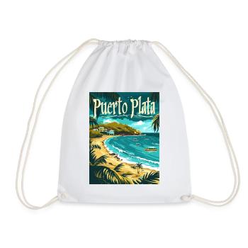 Puerto Plata Strandparadies Tropische Küste - Turnbeutel - Weiß - Vorne
