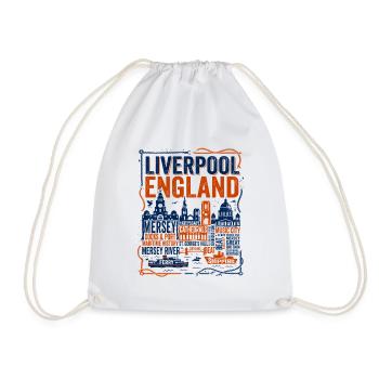 Liverpool England Maritime Mersey River Skyline - Turnbeutel - Weiß - Vorne