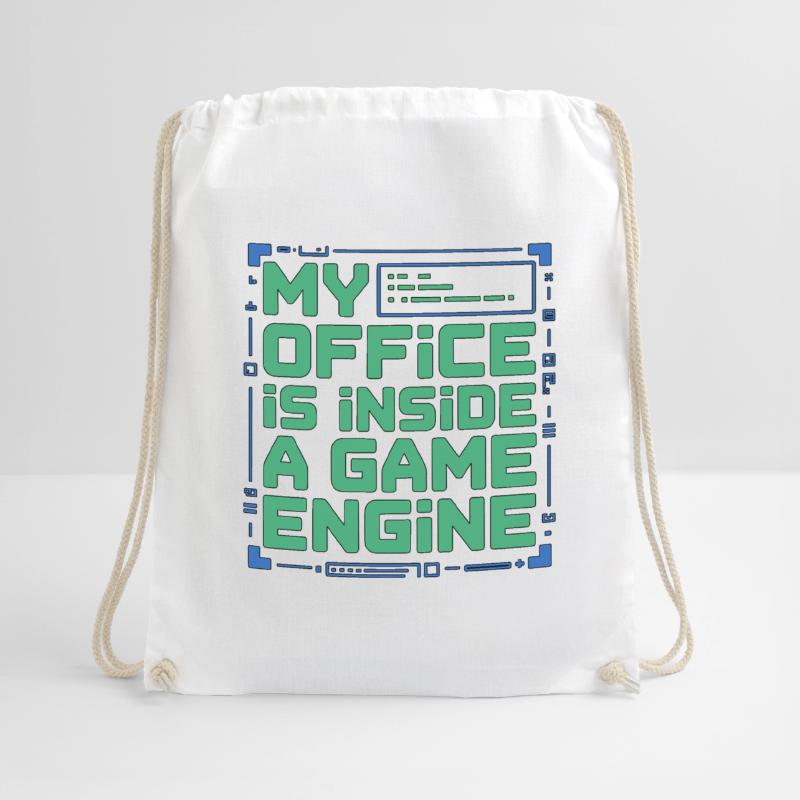 Game Developer My Office Is Inside Game Developer Drawstring Bag