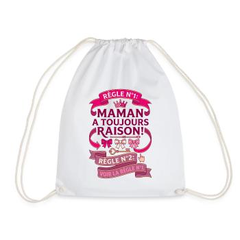 Règle N°1 Maman A Toujours Raison Couronne - Sac de sport léger - blanc - Devant