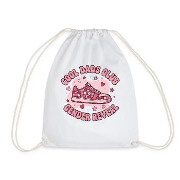 Gender Reveal Cool Dads Club Mom Dad Team Girl - Drawstring Bag - white - Front