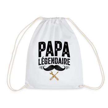 Papa Légendaire Bricoleur - Sac de sport léger - blanc - Devant