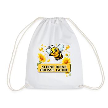 Biene Honig Imker Honigwabe Blumen Wiese Insekt - Turnbeutel - Weiß - Vorne