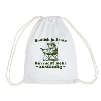 Rente Nicht mehr zuständig Capybara Ruhestand - Turnbeutel - Weiß - Vorne