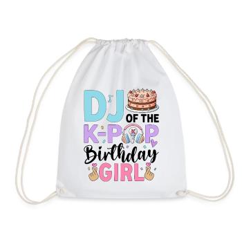 DJ de la fille d’anniversaire K-Pop - Sac de sport léger - blanc - Devant