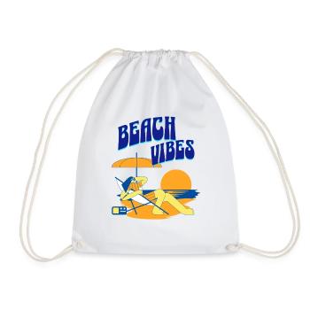 Beach Vibes Lounge Illustration - Sac de sport léger - blanc - Devant