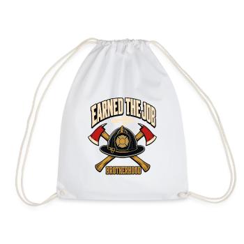 Earned The Job Brotherhood Firefighter Pride - Drawstring Bag - white - Front