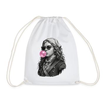 Anne Bonny Marin Vintage aux bulles roses - Sac de sport léger - blanc - Devant