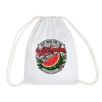 Just here for the Watermelon | Sommer 2026 - Turnbeutel - Weiß - Vorne