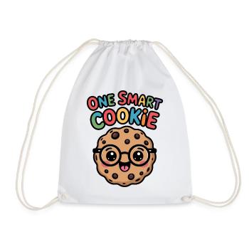 One Smart Cookie - Schlauer Keks mit Brille - Turnbeutel - Weiß - Vorne