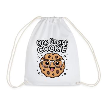 One Smart Cookie - Schlauer Keks mit Brille - Turnbeutel - Weiß - Vorne
